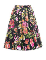 Skirts Womens Fashion Floral Print Pleated Retro Vintage 50s Skirts Pinup 60s Cotton Summer Rockabilly High Waist Women Skirt