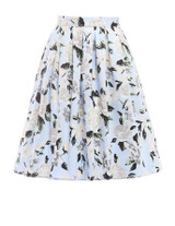 Skirts Womens Fashion Floral Print Pleated Retro Vintage 50s Skirts Pinup 60s Cotton Summer Rockabilly High Waist Women Skirt