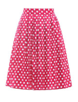 Skirts Womens Fashion Floral Print Pleated Retro Vintage 50s Skirts Pinup 60s Cotton Summer Rockabilly High Waist Women Skirt