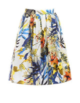 Skirts Womens Fashion Floral Print Pleated Retro Vintage 50s Skirts Pinup 60s Cotton Summer Rockabilly High Waist Women Skirt