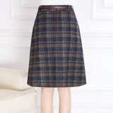 Skirts Womens 2017 spring autumn Woolen Skirt Casual Slim A-line Plaid Midi Skirts Female Fashionable High Waist Saias Femininas Skirts Womens 2017 spring autumn Woolen Skirt Casual Slim A-line Plaid Midi Skirts Female Fashionable High Waist Saias Femininas