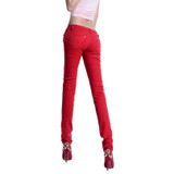Skinny Jeans for women Cotton Denim Pants New Spring Fashion Pencil Jeans Women Candy Color Mid Waist Full Length Pencil Pants