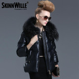 Skinnwille Womens Winter Jackets Coats Coat Down Jacket Women 2016 Fur Winter Jacket Eiderdown Outerwear Thick Winter Clothing