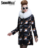 skinnwille fashion women's 2017 medium-long down coat winter jacket women womens winter jackets and coats winter jacketfur coat