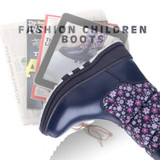 SKHEK kids boots girls leather winter leather boys leather children boots girls Winter With Snow Boots Unisex Shoes B1762