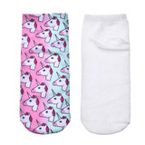 SKCOSOCKS Hot 3D Printed Socks Women Funny Short Sock Cat Unicorn Emoji Galaxy Pattern Low Cut Ankle Socks for Women Men Unisex