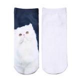 SKCOSOCKS Hot 3D Printed Socks Women Funny Short Sock Cat Unicorn Emoji Galaxy Pattern Low Cut Ankle Socks for Women Men Unisex