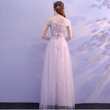 SJZL70#The new bridesmaid dresses spring and summer 2017 short and long lace up cheap wholesale bride wedding party dress pink