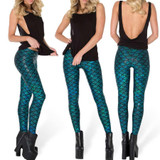 Size S-XXL Summer Style Black Simulation Mermaid Fashion Women Leggings Pants Sexy Digital Print Colorful Trousers Gift 95ZQ9