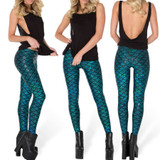 Size S-XXL Summer Style Black Simulation Mermaid Fashion Women Leggings Pants Sexy Digital Print Colorful Trousers Gift 95ZQ9