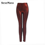 Size S-XXL Summer Style Black Simulation Mermaid Fashion Women Leggings Pants Sexy Digital Print Colorful Trousers Gift 95ZQ9