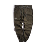 Size M-3XL men casual solid baggy chino jogger pants Men's Joggers khaki/black/army green/navy