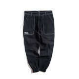 Size M-3XL men casual solid baggy chino jogger pants Men's Joggers khaki/black/army green/navy