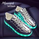 Size 30-45 Fashion Glowing Sneakers with Light Sole Kids Shoes Luminous Shoes Do Infantil Tenis LED Basket Femme LED Slippers 40