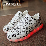 Size 30-45 Fashion Glowing Sneakers with Light Sole Kids Shoes Luminous Shoes Do Infantil Tenis LED Basket Femme LED Slippers 40