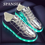 Size 30-45 Fashion Glowing Sneakers with Light Sole Kids Shoes Luminous Shoes Do Infantil Tenis LED Basket Femme LED Slippers 40