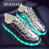 Size 30-45 Fashion Glowing Sneakers with Light Sole Kids Shoes Luminous Shoes Do Infantil Tenis LED Basket Femme LED Slippers 40