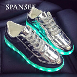 Size 30-45 Fashion Glowing Sneakers with Light Sole Kids Shoes Luminous Shoes Do Infantil Tenis LED Basket Femme LED Slippers 40