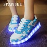 Size 30-45 Fashion Glowing Sneakers with Light Sole Kids Shoes Luminous Shoes Do Infantil Tenis LED Basket Femme LED Slippers 40
