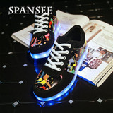 Size 30-44 Fashion Glowing Luminous Sneakers with Light Sole LED Slippers Boys Girls Kids Shoes 30