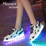 Size 30-44 Fashion Glowing Luminous Sneakers with Light Sole LED Slippers Boys Girls Kids Shoes 30