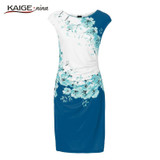 2017 Kaige Nina dress Women bodycon dress plus size women clothing chic elegant sexy fashion o-neck print dresses 9026