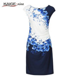 2017 Kaige Nina dress Women bodycon dress plus size women clothing chic elegant sexy fashion o-neck print dresses 9026