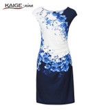 2017 Kaige Nina dress Women bodycon dress plus size women clothing chic elegant sexy fashion o-neck print dresses 9026