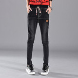 2017 Jeans Womens Elastic Cord Skinny Denim Long Cross-pants Loose Plus Size 40 Woman Jeans Camisa Feminina Lady Fat Trousers