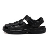 2017 Italian Style Men Sandals Slippers Genuine Leather Outdoor Casual Men'S Summer Shoes Gladiator Sandals For Man