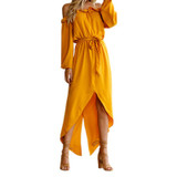 2017 Irregular Long Dress Slash Neck Maxi Dresses Autumn Women Female Puff Sleeve Vestido De Festa Split Ruffles Vestidos GV839