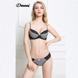 2017 intimates Sexy B C Cup Bra Brief Sets Luxury Lace Push Up Bra Set Women Underwear Set Girl brassiere fashion lingerie set