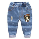 2017 infant Brand Pants Kids Trousers Fashion Girls Jeans Children Boys Ripped Jeans Kids Fashion Denim Pants Baby Casual Jean