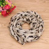 2017 Hot Women's Autumn Winter Chiffon Scarves Cute Cat Scarf Wraps Shawl Long Large Soft Scarf Scarves All-match Bufandas Mujer