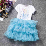 2017 Hot Sell New Girls Children Clothes,Anna Elsa Dress Girl,Baby Elsa Costume Kids Summer Princess Vestidos Infantis Dresses