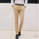 2017 New Spring Autumn Fashion slim fit Men Casual Pants Straight Dress Men Elastic Business Suit Trousers Mens Pants For Man