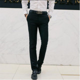 2017 New Spring Autumn Fashion slim fit Men Casual Pants Straight Dress Men Elastic Business Suit Trousers Mens Pants For Man