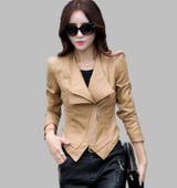 2017 new spring and autumn Leather jacket women coat women's motorcycle jacket leather jackets outerwear female black clothing