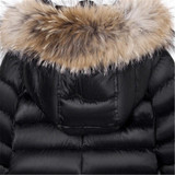 2017 New Slim Down Coat Womens Winter Parka Coats Warm Jacket Thick Padded Fox Fur Collar Slim Down Coat Women