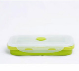2017 New Silicone Collapsible Portable Bento Box Bowl Lunch Bento Boxes Folding Food Container Lunchbox 800ml Eco-Friendly