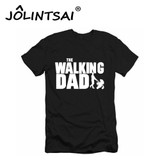2017 New Short Sleeve T Shirt The Walking Dad Men's Funny T-Shirt Men Cotton Novelty Top Tee Camisetas Father's Day Gift Hombre