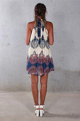 2017 New Sexy Women Summer Off-Shoulder Boho Dresses Fashion Casual Loose Beach Floral Sundress Mini Dress