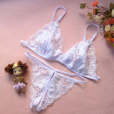 2017 New Sexy Women Lady Lingerie Lace Underwear Attracted Women Crop Top with G-string Lingerie Sleepwear Clothing