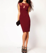 2017 New Sexy Women Floral Slim Fit  Bodycon Party Clubwear Evening Mini Dress Lace Stretch Dress