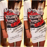 2017 NEW Sexy Women Dress vestidos floral Print Fashion short Sleeve Summer Dress more styles