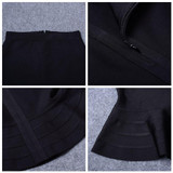 2017 New sexy women Evening Party white summer Skirt yellow black ruffles celebrity knee-length Mermaid Bodycon bandage skirts