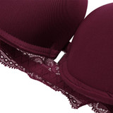 2017 New Sexy Women Bra Front Closure Y-line Straps Racer Back Lace Bra Seamless Padded Push up Bra for Women Soutien Gorge