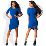 2017 New Sexy Summer Women Dress Bodycon Half Sleeve O-neck knee-length Elegant Pencil dress Red Black OL dresses Plus Size