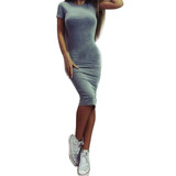 2017 New Sexy Ladies Casual Women Short Sleeve Slim Dress Bodycon Womens Dresses Nightclub Dress Summer Dress Vestidos Plus Size