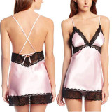 2017 New Sexy Lace Robe Lingerie Women's Sexy Babydoll Nightdress Sleepwear Dress